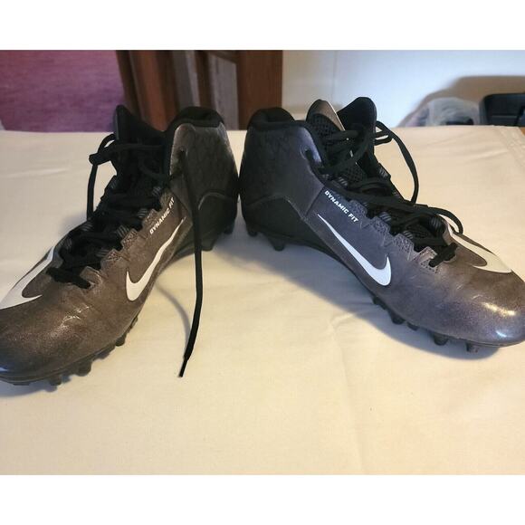 Nike Alpha Dynamic Fit Lace-Up Cleats Black Gray Metallic 725227-010 Size 13 main image 3